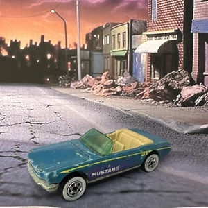 1983 Mattel Hot Wheels Mustang Convertible ‘65 Blue + Purple Flames Car Die Cast - Picture 1 of 6