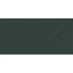 Racing Green 135 gm Farbumschlag. DL 110 mm x 220 mm. Gummierte Diamantklappe. - Bild 1 von 1