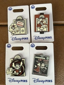2024 Disney Parks Hollywood Studios Tower Of Terror OE 4 Pin Set Mickey Stitch - Picture 1 of 1