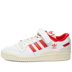 GY5848 Adidas FORUM 84 LOW weiß rot cremefarben SNEAKER HERRENSCHUHE Turnschuhe - Picture 1 of 8