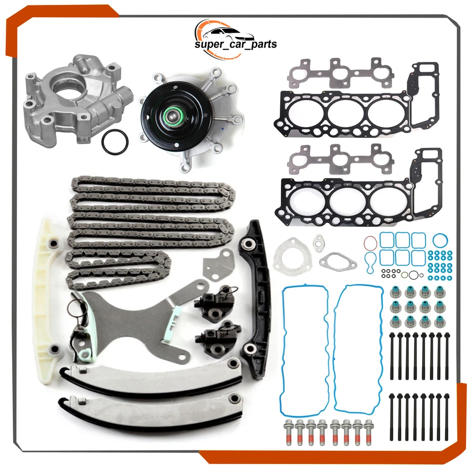 Timing Chain Kit Head Gasket Water Pump For 2005-2012 Jeep Liberty Dodge 3.7L - Изображение 1 из 4