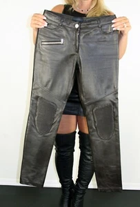 Trussardi Pantalone Pelle di Agnello Marrone Italiano Taglia Media 6 8 M Euro Taglia 40 - Foto 1 di 9