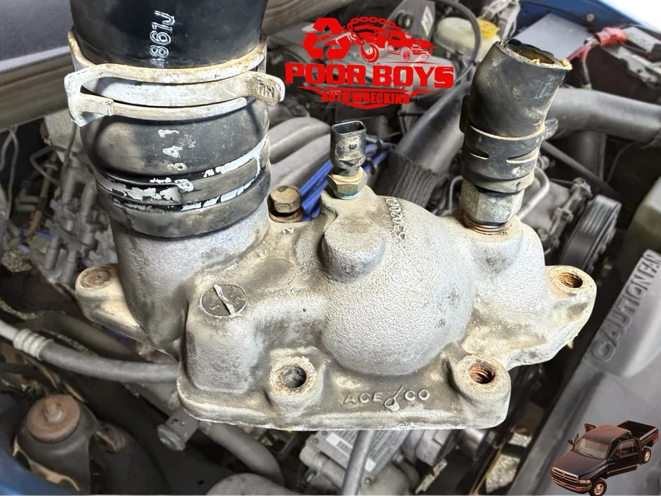 1998 Dodge Ram 2500 8.0L V10 4X2 Thermostat Housing 1994-2002 53020077 OEM - Image 1 of 4