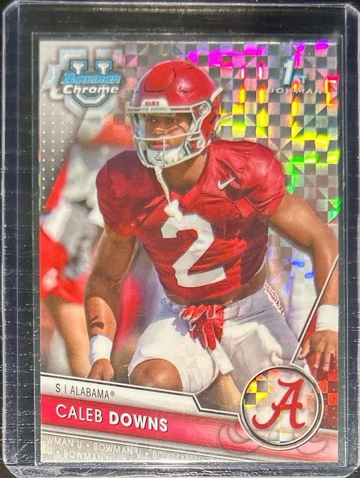 2023 Bowman University Chrome Caleb Downs X-Fractor Ohio State #49 - Image 1 of 1