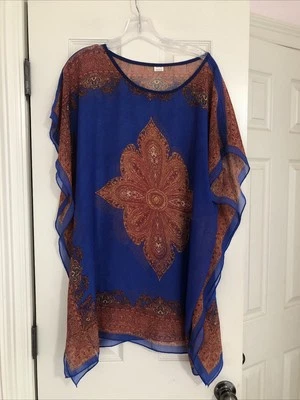 Top Kimono Seda Cubrir Playa Transparente Boho Talla Única Foto 1 de 4