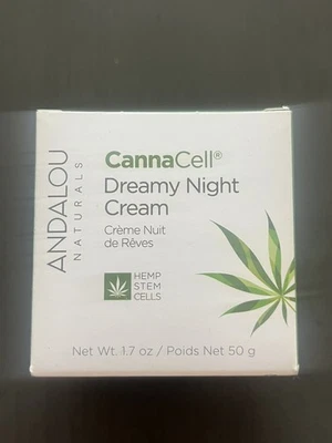 Andalou Naturals CannaCell Dreamy Night Cream 1.7 Ounce Skin Moisturizer NEW - Image 1 of 4