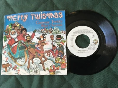 1983 CONWAY TWITTY PROMO 45 Picture Sleeve “WHITE CHRISTMAS” WB - Image 1 of 2