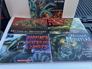 Mythical Monsters Legendary Creatures Paperback Book & 4 Other Books Lot Of Five - Picture 1 of 7