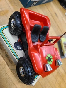 Das Original Vintage Flip Over Buggy rot Auto Spielzeug batteriebetrieben ~ Teile - Bild 1 von 5