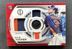 Kyle Tucker 2019 Topps Tribute Red RC GAME-USED Triple Patch /10 (#TTR-KT) - Picture 1 of 2