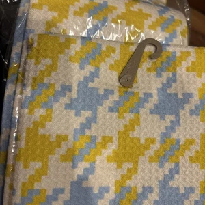 Room Essentials Waffle Houndstooth Hand Towel Green/Blue Pack of 12 from Target - Picture 1 of 6