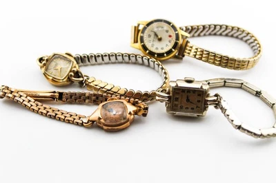 COLECCIÓN DE RELOJES VINTAGE ESTATE DAMAS PLACA LLENA DE ORO MEZCLADA Foto 1 de 3