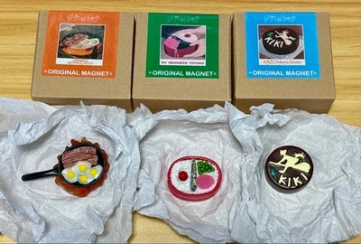 Ghibli Park Limited Food Magnet Set of 3 with Box Howl Totoro Kiki New - Image 1 of 4