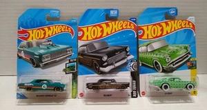 Hot Wheels Chevy Diecast Lote 64 Chevelle SS Rod Squad 55 Chevy 57 Chevy Art Car - Imagen 1 de 8