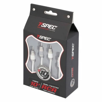 T-Spec V10R10 2-Channel Marine Grade Ultra-flexible RCA Audio Cable 10FT - Image 1 of 4