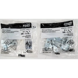 National Hardware Corner Braces Steel Flat 1.5" x 0.375" 4-Pk N226-670 Lot of 2 - Picture 1 of 3