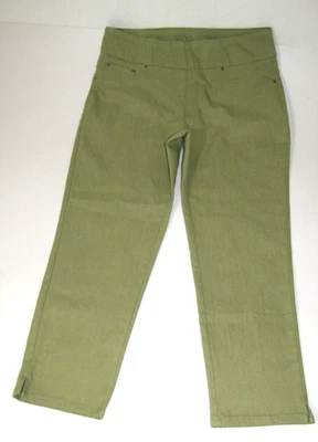 NWT Ruby Rd. Pull-On Stretch Jeggings Pants Sage-Green Contour-Waistband Wm. 12 - Image 1 of 4