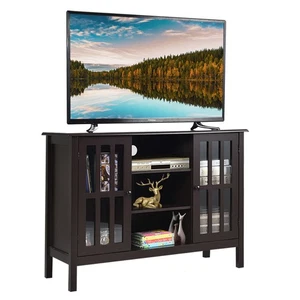 Holz TV Ständer Unterhaltung Media Center Konsole für TV bis 50" braun - Bild 1 von 10