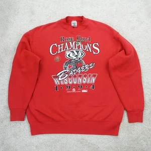 Vintage Sweatshirt Mens Extra Large Wisconsin Badgers Rose Bowl Champions 1994 - Picture 1 of 12