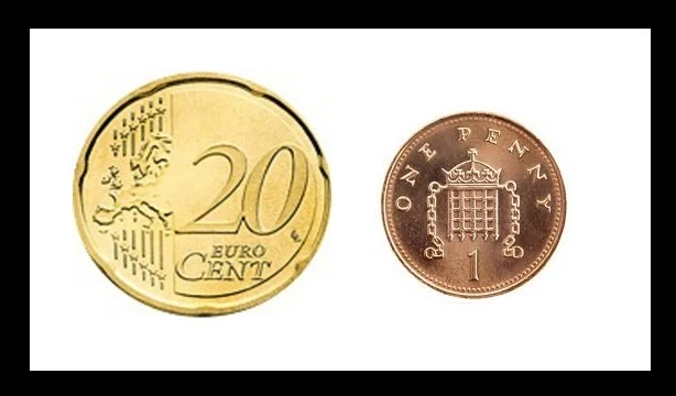 MAGIC COIN UNIQUE EURO/UK [VANISHING PENNY] 1p/20cent - Image 1 of 1