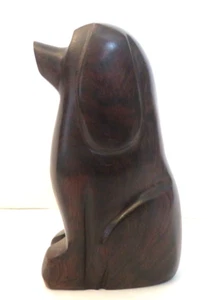 Hand Carved Ironwood Hound Dog Sculpture Beautiful Wood - Picture 1 of 8