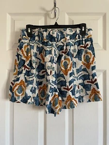NWT Christian Siriano Floral  Shorts Linen Blend Sz Medium - Picture 1 of 2