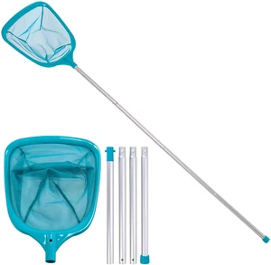 Swimming Pool Leaf Skimmer Mesh Net with Heavy Duty Pole - 6 or 11.5 Ft - Picture 1 of 10