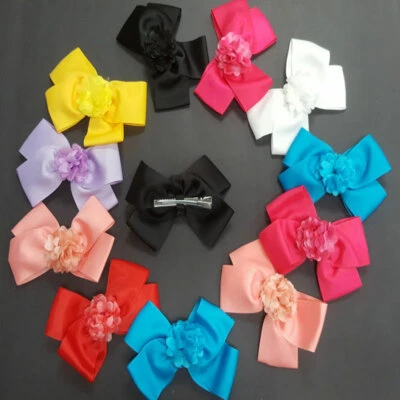 Cinta boutique pin clip cocodrilo moño pelo margarita niño niño 12 un. Foto 1 de 3