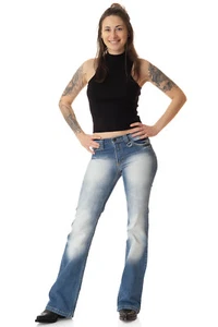 Jeans donna bootcut Comycom "STAR CUT BLUE 72" - Foto 1 di 10