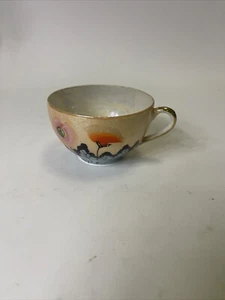 Taza de lustre vintage japonesa melocotón. - Imagen 1 de 11