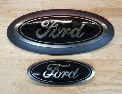NEW 2020-2022 Ford F-250,F-350 Super Duty Black/Smoke Front/Rear Emblem Kit,OEM Foto 1 de 3