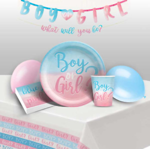 Gender Reveal Party Tableware Decorations Gender Reveal Boy Gender Reveal Girl