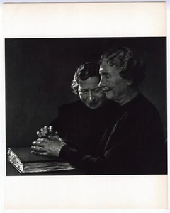 1948 Portrait of Helen Keller Original Yousuf Karsh Vintage Photogravure, 1977 - Bild 1 von 1
