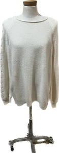Lands' End Women White Pullover Sweater XL/18 - Picture 1 of 3