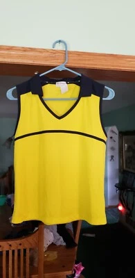 Polo feminina Wilson Hyper Tek amarela sem mangas tamanho M - Imagem 1 de 2