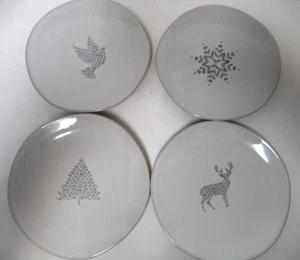 Hearth & Hand Christmas Holiday plate set 4 appetizer starter dessert side NEW - Picture 1 of 11