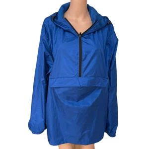 NBA blue men’s hooded windbreaker half zip pullover jacket size XL - Picture 1 of 8