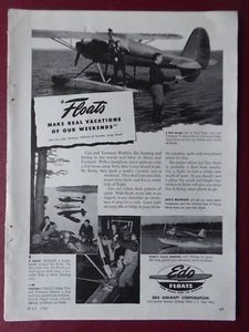 5/1947 PUB EDO AMPHIBISCHE SCHWIMMER VERMONT LAKE ANGELN WATKINS ORIGINAL ANZEIGE - Bild 1 von 1