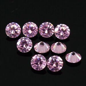 10 Pcs Lot of 3.00 mm Round VS1 Brilliant Pink Diamond Fancy Color 1.50 Ct