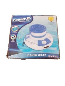 New in box Cooler-z floating pool drink holder with ice chest in middle.