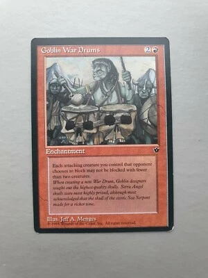 Goblin War Drums MTG Fallen Empires (1994) Common Red Enchantment NM - Image 1 of 2