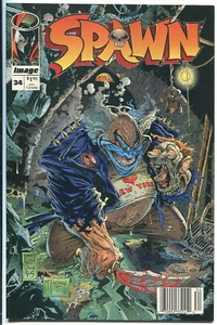 SPAWN #34 Newsstand Edition High Grade - Imagen 1 de 2