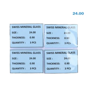 12 Pcs Watch Glass Crystal Swiss Made Size 24.00 MM Thickness Is 0.90MM - Bild 1 von 2
