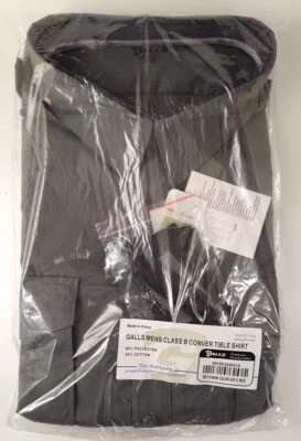 Galls Men's G-Flex Class B Convertible Sleeve Shirt, Gunmetal, SH2449, 4X LNG. - Image 1 of 4