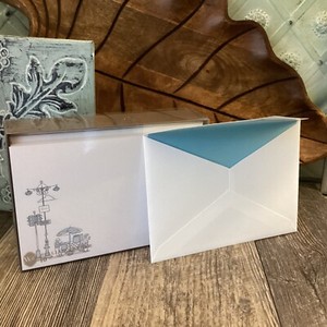 10 William Arthur Corner Treats Note Cards & Envelopes Blue Lined 6.25" x 4.5"