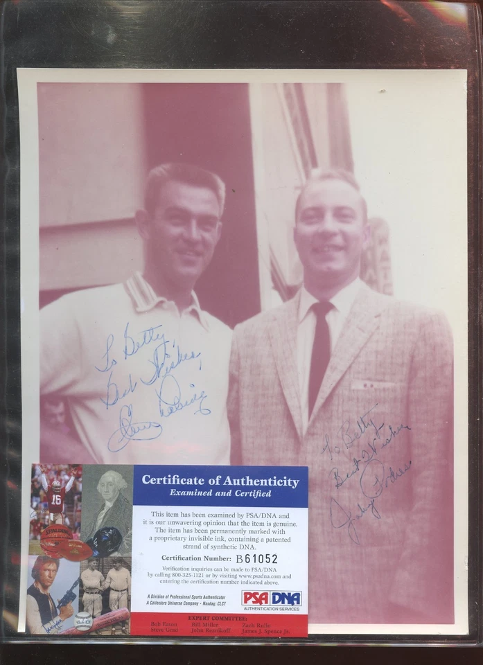 Vintage Johnny Podres & Clem Labine Autographed 8 X 10 Photo PSA Cert - Image 1 of 1