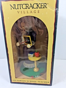 Nutcracker Village Wood Victorian School Teacher 2000 NIB Handmade VTG - Picture 1 of 5