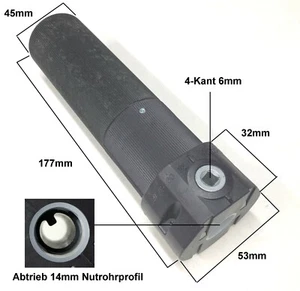 Kegelradgetriebe 2:1 für Jalousien und Raffstoren Kurbel Getriebe f 50 mm Kasten - Picture 1 of 3