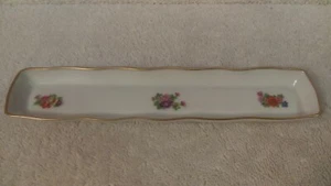 Limoges Olive Servierschale bunte Blumen 8,5" lang OH883 - Bild 1 von 4