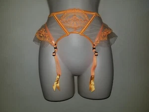 Honey Birdette Gabrielle Mango Suspender size Medium NWT - Picture 1 of 5